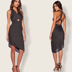 New! FREE PEOPLE Temptress Bodycon dress, charcoal, XS